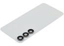 Tapa trasera blanca para Samsung Galaxy S25 FE sin logo, con lente de cámara integrada, repuesto Aftermarket Plus.