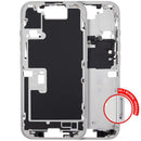 Chasis medio blanco titanio para iPhone 16 Pro, con botones de encendido y volumen, repuesto A3292.