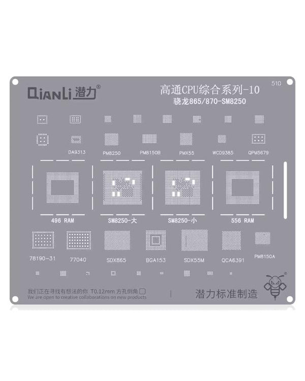 Stencil Bumblebee (QS510) para CPU Qualcomm Snapdragon 865/870 en Guatemala.