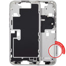 Marco medio blanco titanio para iPhone 16 Pro Max A2894/A3088, con botones y chasis de repuesto.