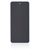 Pantalla LCD refurbished negra para LG Q92 5G (Q920) con marco, ideal para reparación de pantalla rota.