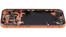 Tapa trasera Cosmic Orange usada para iPhone 17 Pro A29XX, con puerto de carga y flex de carga.