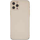 Tapa trasera para iPhone 12 Pro con componentes pequeños pre-instalados (Versión internacional, Dorado, Grado C)