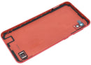 Tapa trasera roja original Samsung Galaxy A10 (A105) con lente de cámara, repuesto de servicio.