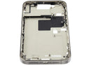 Chasis medio iPhone 16 Pro Max Natural Titanium usado, con pequeñas partes para reparación.
