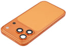 Tapa trasera usada iPhone 17 Pro Cosmic Orange A32XX con puerto de carga y pequeñas partes.