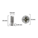 Juego de tornillos internos iPhone 12 Pro M0.8x1.15x1.6Dx0.35T (30 Pack)