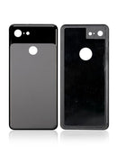 Tapa trasera negra usada para Google Pixel 3 (G013A), vidrio trasero con back cover para reparación.