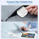 Compra el adaptador de corriente de 2 puertos USB-C con cable USB C-L Non-MFI y USB C-C en Guatemala para una carga rápida y eficiente.