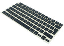 Kit de keycaps hebreo para MacBook Air 13" / 15" (2022-2026) en color Midnight. Teclas de repuesto para teclado Apple.