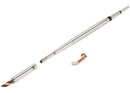 Set de 12 puntas de cautín C210 tipo cuchilla con cable flex para soldadura de precisión.