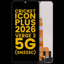 Pantalla LCD refurbished para Cricket Icon Plus 2026 (SN333C) o AT&T Verge 2 5G. Repuesto frontal, varios colores.