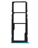 Bandeja dual SIM Samsung Galaxy A21 (A215) azul nube, repuesto original para porta SIM.
