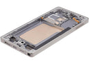 Pantalla OLED Samsung Galaxy S25 Ultra 5G con marco, disponible en Titanium Pink Gold, Jade Green y Grey para repuesto.