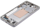 Pantalla OLED con marco para Samsung Galaxy S24 5G, color Marble Grey, lista para reparación.