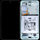 Pantalla OLED usada para Samsung Galaxy S25 5G con marco, lista para reparación.