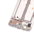 Pantalla OLED Samsung Galaxy S10 5G Crown Silver usada con marco, lista para reparación de display.