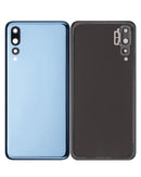 Tapa trasera de vidrio Midnight Blue para Huawei P20 Pro con lente de cámara, repuesto para reparación.