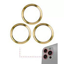 Compra al por mayor en Guatemala anillos bisel de cámara trasera dorados para iPhone 12 Pro en un conjunto de 3 piezas, disponible en paquetes de 10.