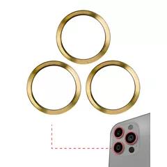 Compra al por mayor en Guatemala anillos bisel de cámara trasera dorados para iPhone 12 Pro en un conjunto de 3 piezas, disponible en paquetes de 10.