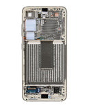 Pantalla Samsung Galaxy S23 5G usada color crema, display LCD y frente para reparación de pantalla rota, modelo SM-S911U.