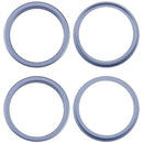 Aro de cámara trasera Mist Blue para iPhone 17, paquete de 2 bezels para reparación.