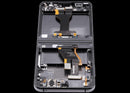 Pantalla OLED interna gris con marco para Samsung Galaxy Z Flip 5 (F731), repuesto para reparación display roto.