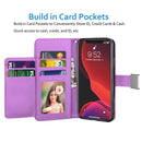 Funda billetera de cuero elegante para iPhone 11 Pro Max en Guatemala, variedad de colores disponibles.