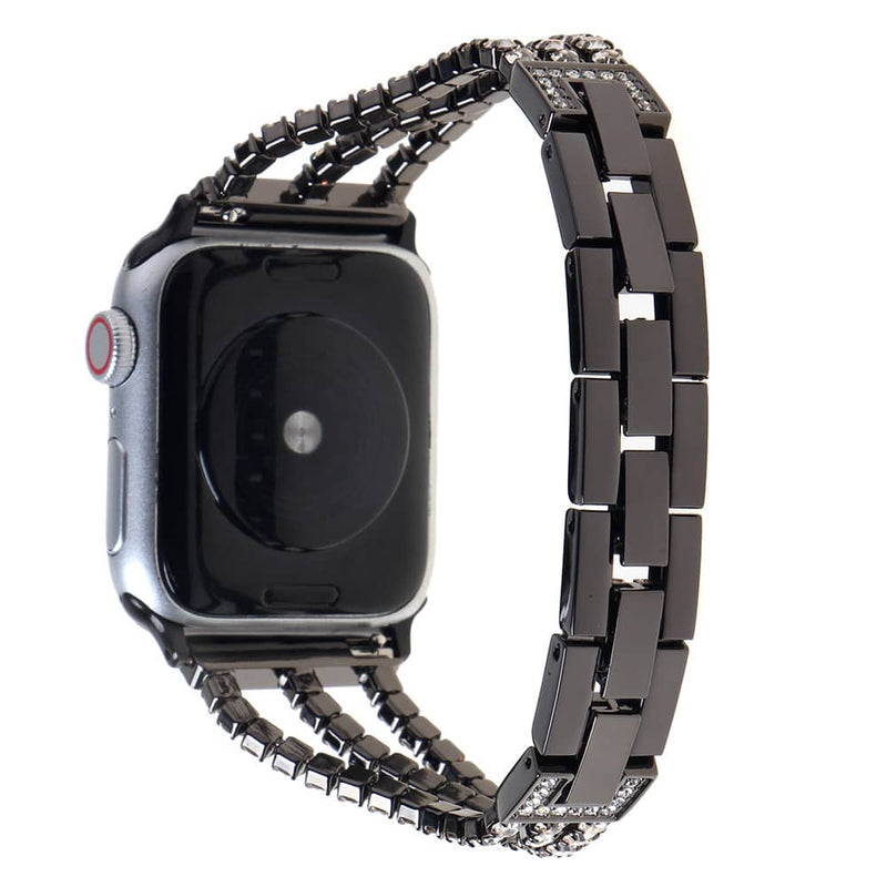 Encuentra la mejor banda de acero inoxidable con piedras para tu iWatch en Guatemala con SlowBack, distribuidor mayorista de accesorios Apple.