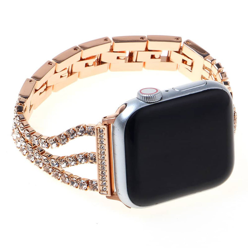 Encuentra la mejor banda de acero inoxidable con piedras para tu iWatch en Guatemala en SlowBack, especialistas en accesorios Apple.