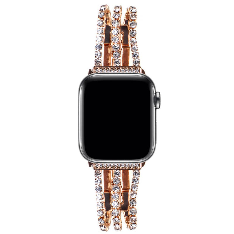 Encuentra la mejor banda de acero inoxidable con piedras para tu iWatch en Guatemala en SlowBack, especialistas en accesorios Apple.