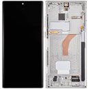 Pantalla OLED blanca Phantom Aftermarket Plus para Samsung Galaxy S22 Ultra 5G, 120Hz, marco incluido, repuesto.