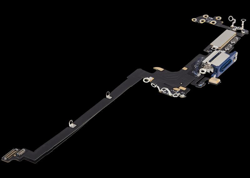 Reparación de puerto de carga con cable flex para iPhone 17 Pro en Guatemala.