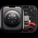Tapa trasera de aluminio Space Black para Apple Watch Series 7 41mm GPS, con sensores de salud.