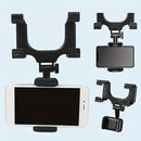 Compra el soporte clip para smartphone color negro para colocar en el espejo retrovisor de tu auto en Guatemala.