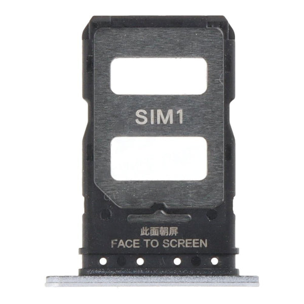 Bandeja de tarjeta SIM para Xiaomi Redmi Note 13 Pro+ 5G version Dual Card Plata Original