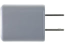 Adaptador de pared AmpSentrix Pro 30W GaN titanio natural, 2-en-1 USB-C y USB-A, para carga rápida.