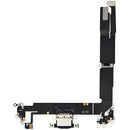 Puerto de carga negro usado para iPhone 16 Plus. Repuesto de flex de carga A29XX Apple, ideal para reparación.