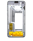 Tapa superior Samsung Galaxy S10e Prism White con piezas pequeñas para reparación de chasis.