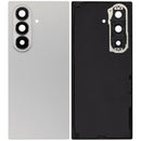 Tapa trasera plateada para Samsung Galaxy Z Fold7 5G (F966) con lente de cámara integrada, ideal para reparación.
