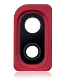 Lente para camara trasera con marco para Samsung Galaxy A10 (A105 / 2019) (Rojo)