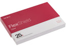 Protector de pantalla TPU Wrapd FlexShield transparente, paquete de 25, para pantallas de dispositivos electrónicos.