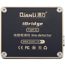 Tester de circuito Qianli para cables Type-C a Lightning, diagnóstico de carga y reparación de iPhone.