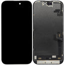 Pantalla OLED original usada para iPhone 16 con cable flex de sensor de luz, ideal para reparación.