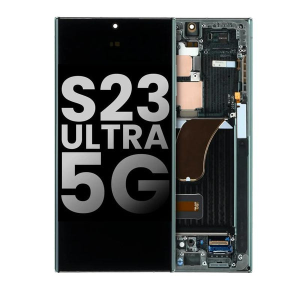 Reemplazo de Pantalla OLED con marco para Samsung Galaxy S23 Ultra 5G usado en Guatemala.