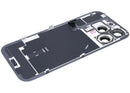 Tapa trasera con placa de acero con carga inalámbrica NFC MagSafe y flex de linterna compatible para iPhone 16 Pro (original OEM) (Titanio Natural)