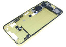 Housing central amarillo para iPhone 14 con puerto de carga A2649, A2881, A2883, A2884, OEM, Grado B.