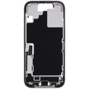 Mid-frame housing blanco OEM para iPhone 17 (US Version) con puerto de carga flex y piezas pequeñas, Grade A.