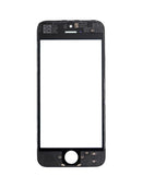 Pantalla LCD negra con frame para iPhone 5, ideal para reparación de display roto.