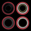 Lentes de cámara trasera rojos con soporte y bisel para iPhone 12/12 Mini (A2172, A2400) en pack de 10.